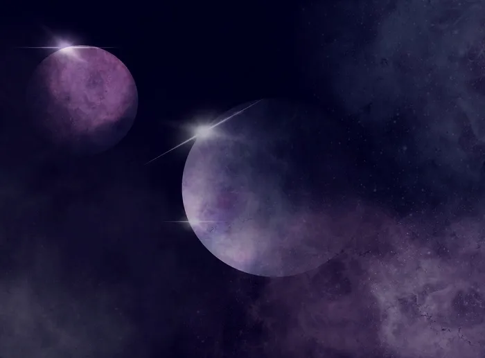 以银河系和行星为背景的深空天空eps,ai矢量模版下载