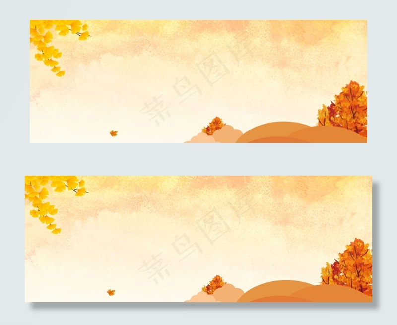 小清新秋日枫叶背景