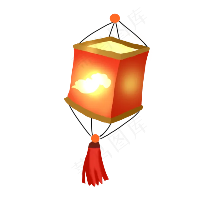 中秋节红色灯笼(2189X2000(DPI:300))psd模版下载