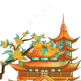 中秋节广寒宫宝塔