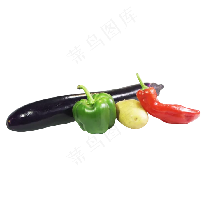 茄子辣椒蔬菜组合(3000X4210(DPI:3000))