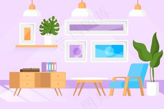 家庭内部-视频会议的背景