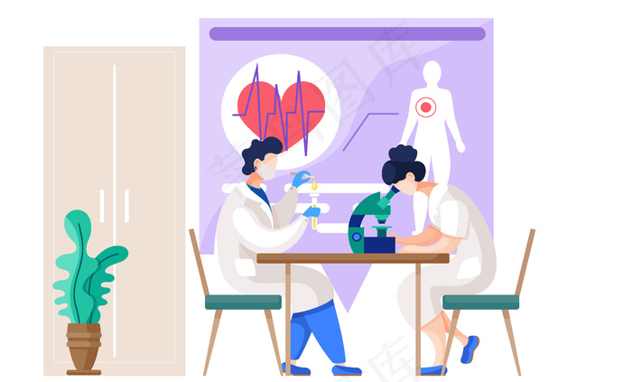 做研究的实验室助理。eps,ai矢量模版下载