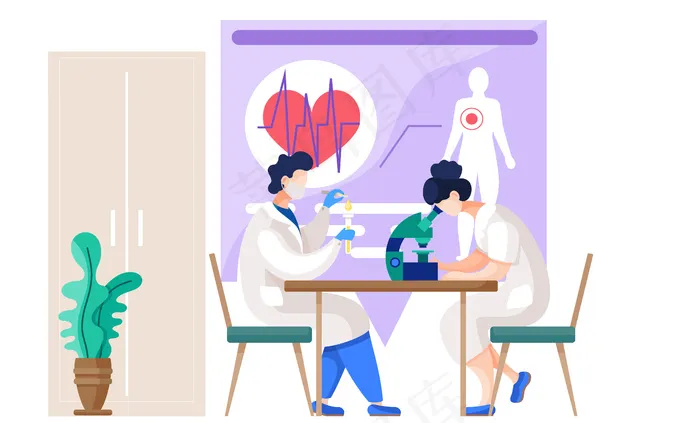 做研究的实验室助理。eps,ai矢量模版下载