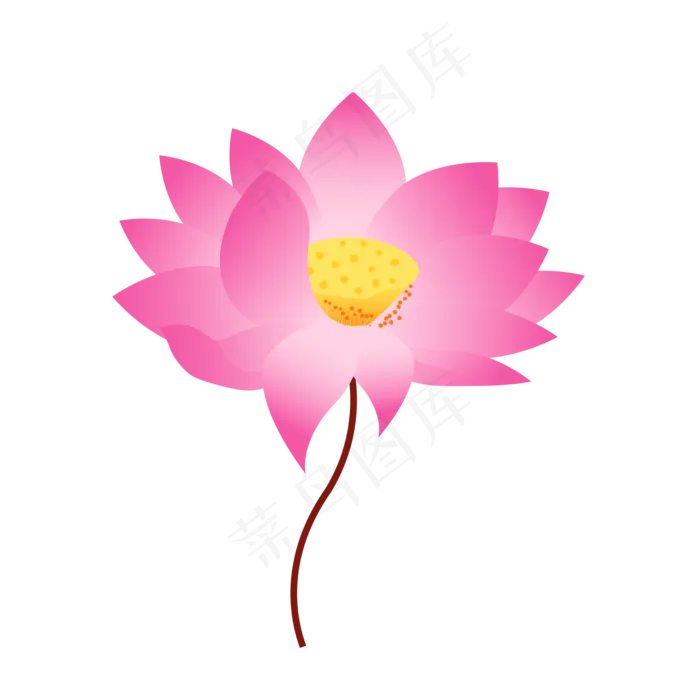 红色水芙蓉(2000*2000px 300 dpi )ai矢量模版下载