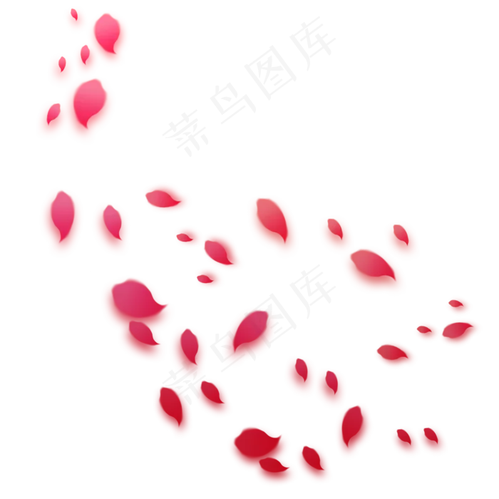 飘零玫瑰花瓣七夕(2000X2000(DPI:300))psd模版下载