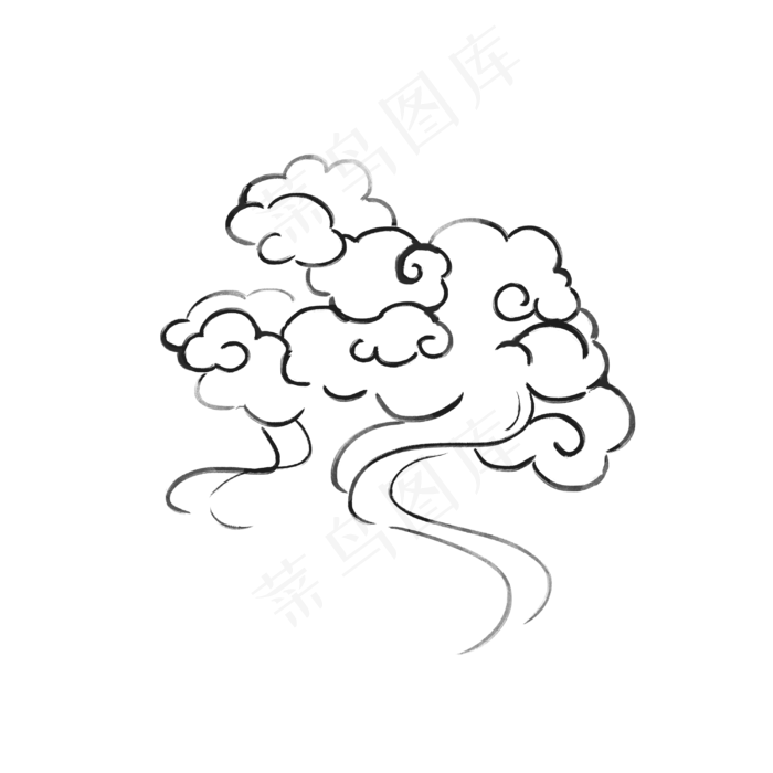 中国风水墨云(3000X3000(DPI:300))psd模版下载