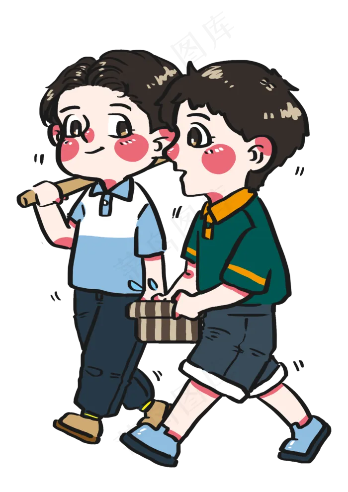 乖乖同学打水收拾教室卫生(2480X3508(DPI:300))psd模版下载
