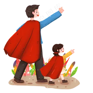 父亲节超人父女