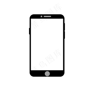 矢量黑色智能手机边框模型商用,免抠元素