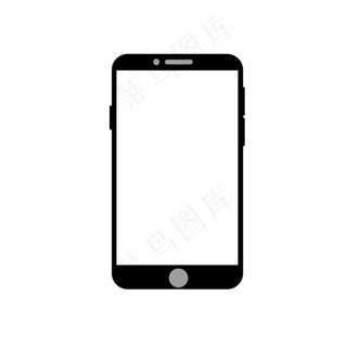 矢量黑色智能手机边框模型商用,免抠元素