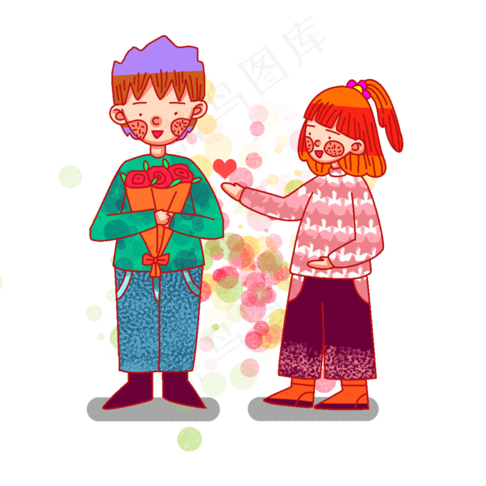 情人节情侣送花过节