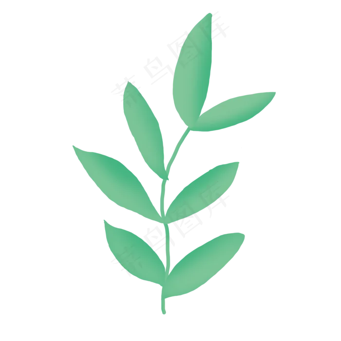 春天小清新绿叶(2000X2000(DPI:300))psd模版下载