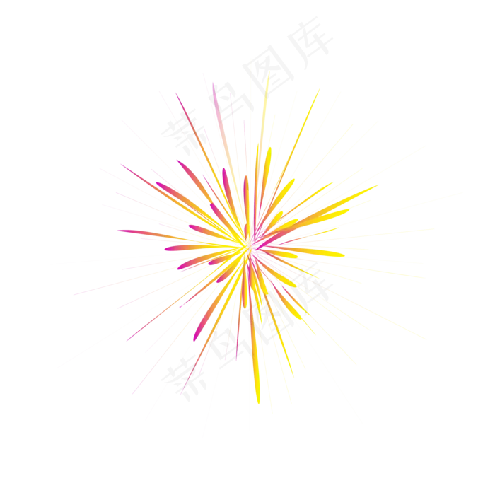 手绘彩色新年庆祝喜庆烟火,免抠元素(2084*2084px 300 dpi )eps,ai矢量模版下载