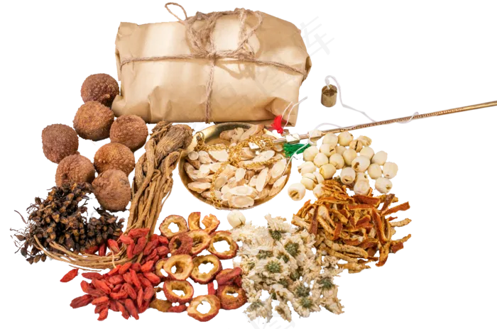 中药药膳药食人参枸杞,免抠元素(1865*1236px 300 dpi )psd模版下载