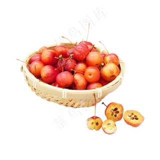 新鲜红色水果海棠果