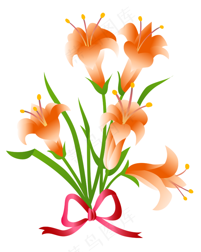 矢量手绘卡通花束(4167*5208px 300 dpi )ai矢量模版下载