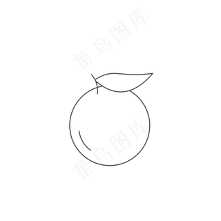 卡通水果桔子免抠图