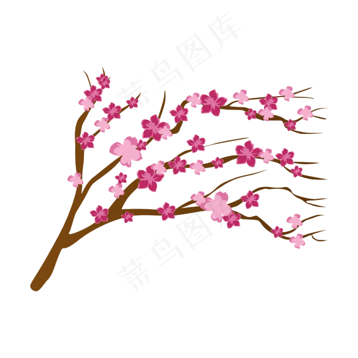 卡通免扣粉色花朵(2000X2000(DPI:300))ai矢量模版下载