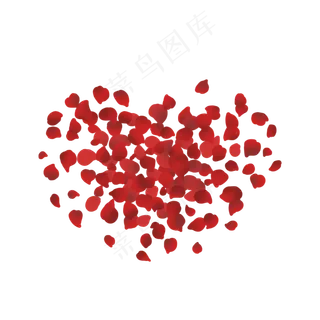 红色心形花瓣PNG 红色心形花瓣PNG