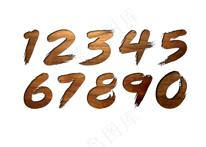 木质复古数字(2800*2000px)psd模版下载