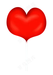 立体心形棒棒糖PNG图案