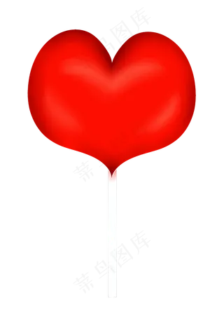 立体心形棒棒糖PNG图案