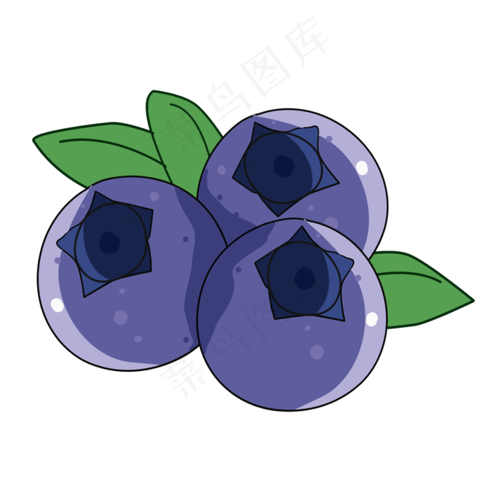 蓝莓水果果实(2000X2000(DPI:300))psd模版下载