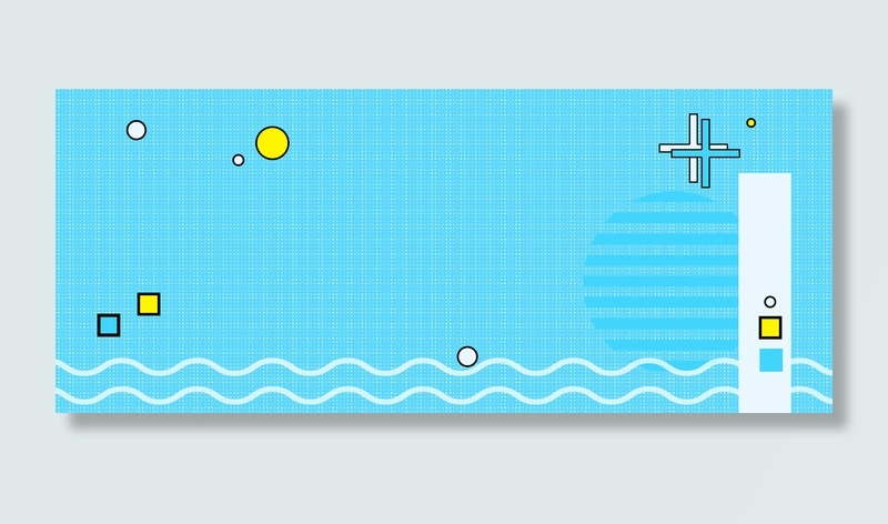 夏天文艺小清新促销蓝色背景