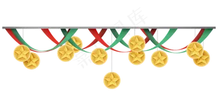 圣诞节平安夜挂饰,免抠元素