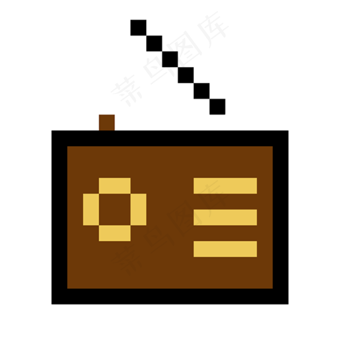像素风格收音机图标