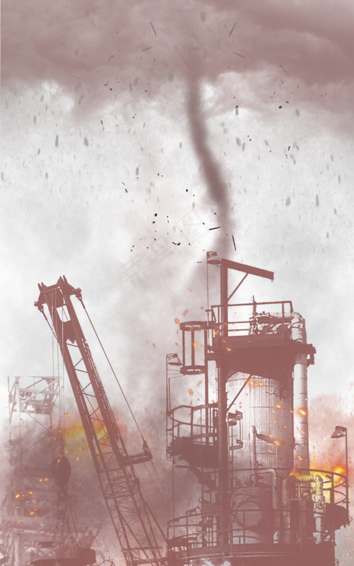地震天空乌云灾难元素,免抠元素(2500X4000(DPI:300))psd模版下载