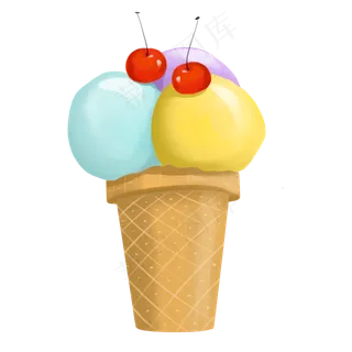 夏季冷饮水果冰淇淋