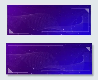 科技几何线条商务蓝色