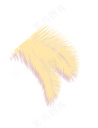 金黄色芭蕉树叶子叶片