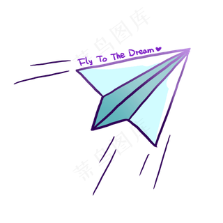 简约线条纸飞机卡通PNG免抠素材