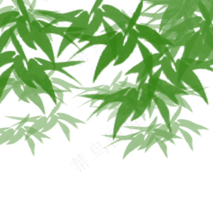 绿色新鲜竹叶露珠艾草端午