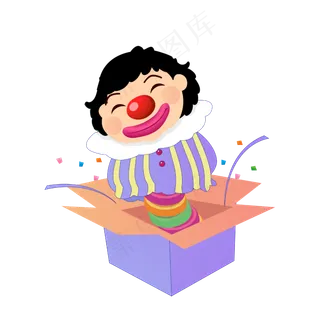 矢量卡通彩色小丑