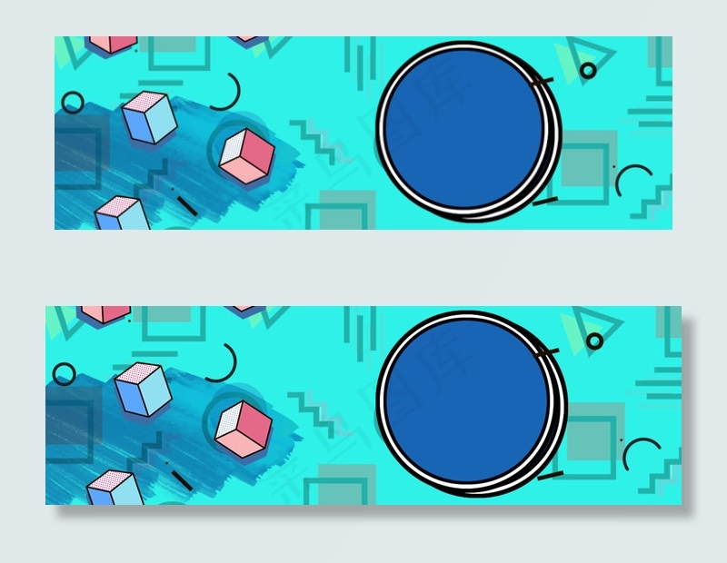 蓝色简约创意电子科技banner