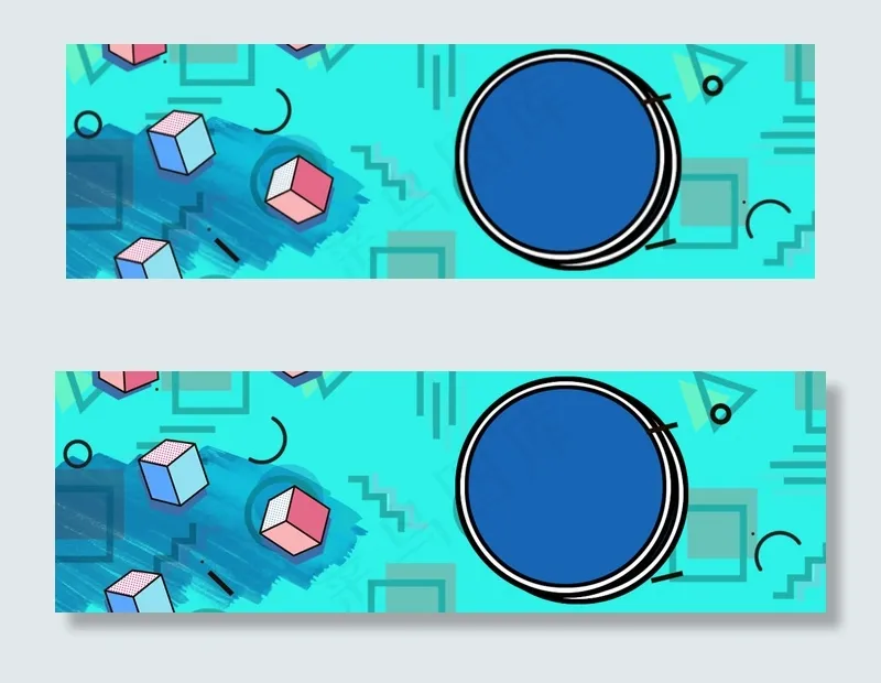 蓝色简约创意电子科技banner
