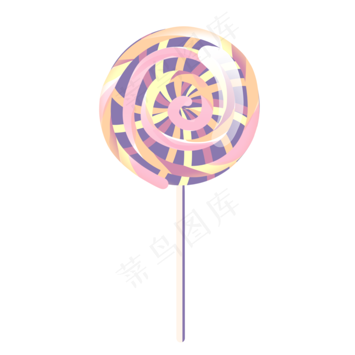 卡通彩色棒棒糖糖果