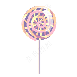 卡通彩色棒棒糖糖果