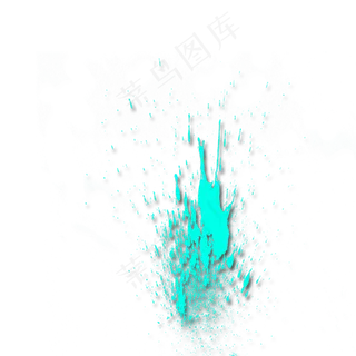 水彩随意绿色泼墨