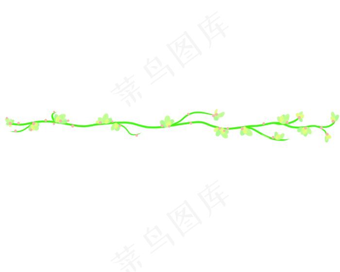 植物分割线手绘插画,免抠元素