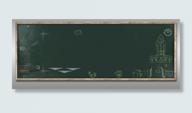 黑板纹理小清新设计海报banner