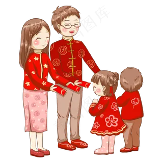 2019年过年新年快乐长辈们给孩子,免抠元素