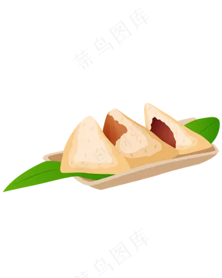 矢量端午节竹叶粽子