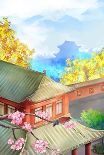 中国风阁楼宫苑古风仙侠唯美宫殿风景