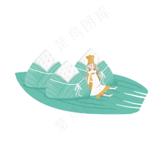 坐在粽子旁边的女孩