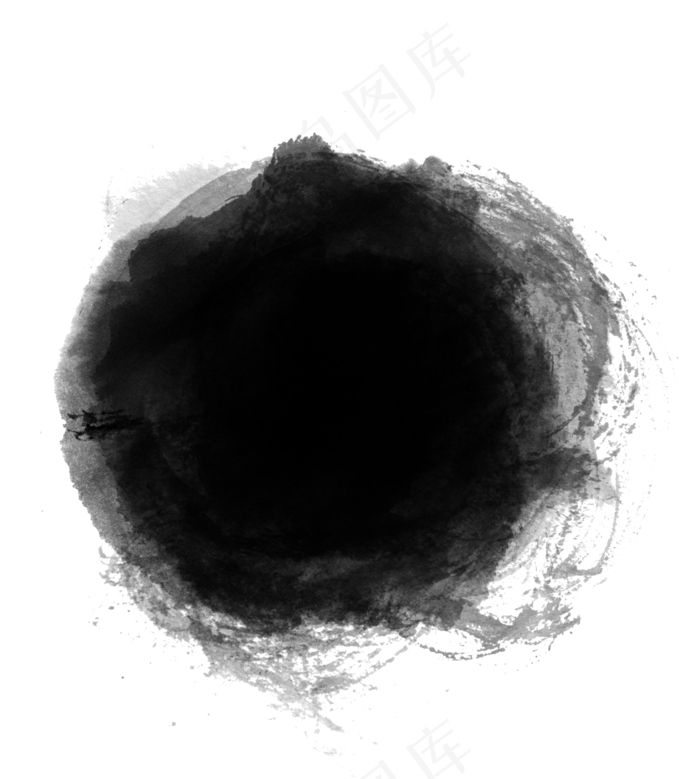 墨迹水墨黑色喷墨(3545X5315(DPI:300))psd模版下载